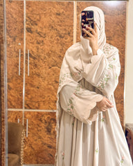 Pastel Rosette Abaya