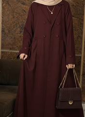 Maroon Regent Coat Abaya