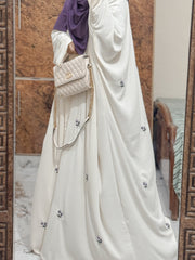 Blossom Abaya – Ivory