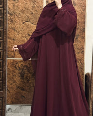 Maroon Statement Abaya