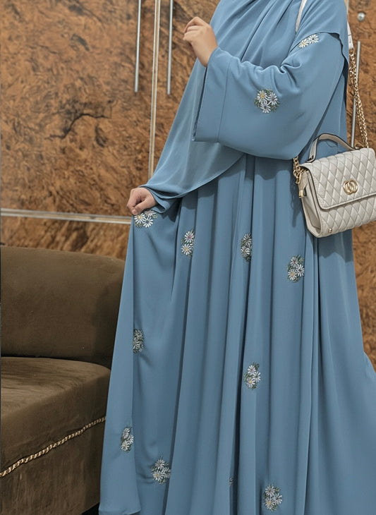 Azure Bloom Abaya