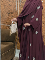 Bloom Abaya – Plum Color