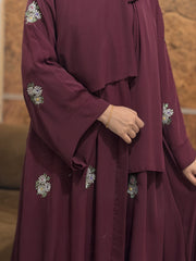 Bloom Abaya – Plum Color