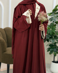 Mahogany Floral Abaya
