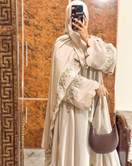 Pastel Rosette Abaya