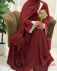 Mahogany Floral Abaya