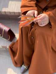 Amber abaya – Rust Brown