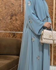Azure Bloom Abaya