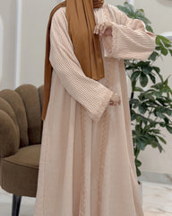 Blush Textured Abaya