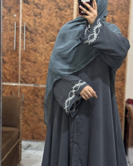 Charcoal Leaf Abaya