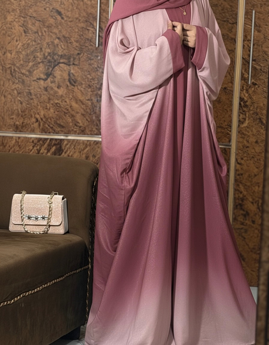 Glitz & Glitters Abaya - Blush
