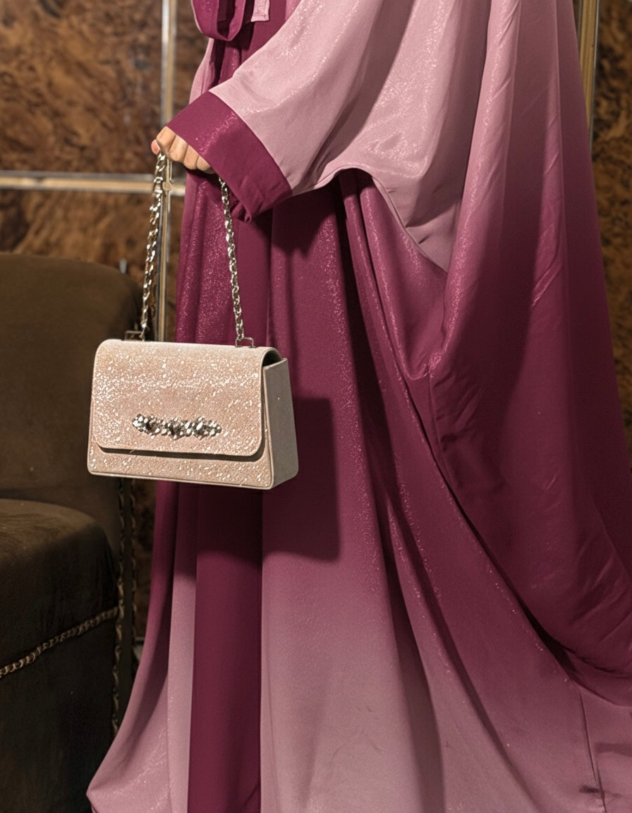 Glitz & Glitters Abaya - Blush