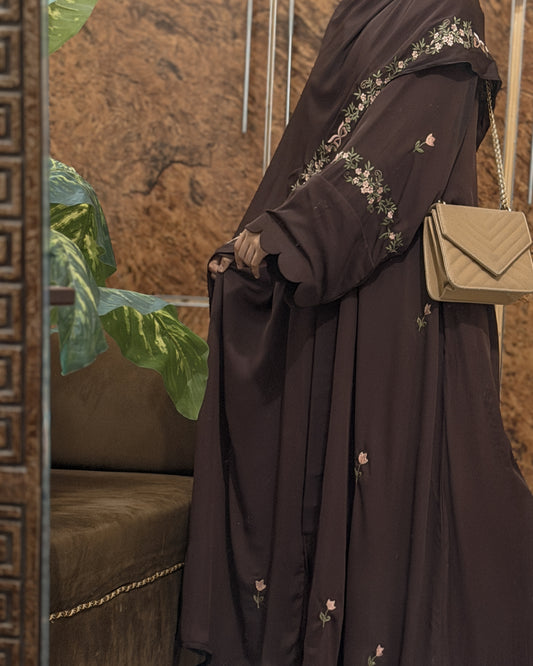Rosette Abaya - Brown