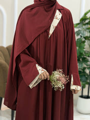 Mahogany Floral Abaya