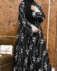 Midnight Bloom Abaya