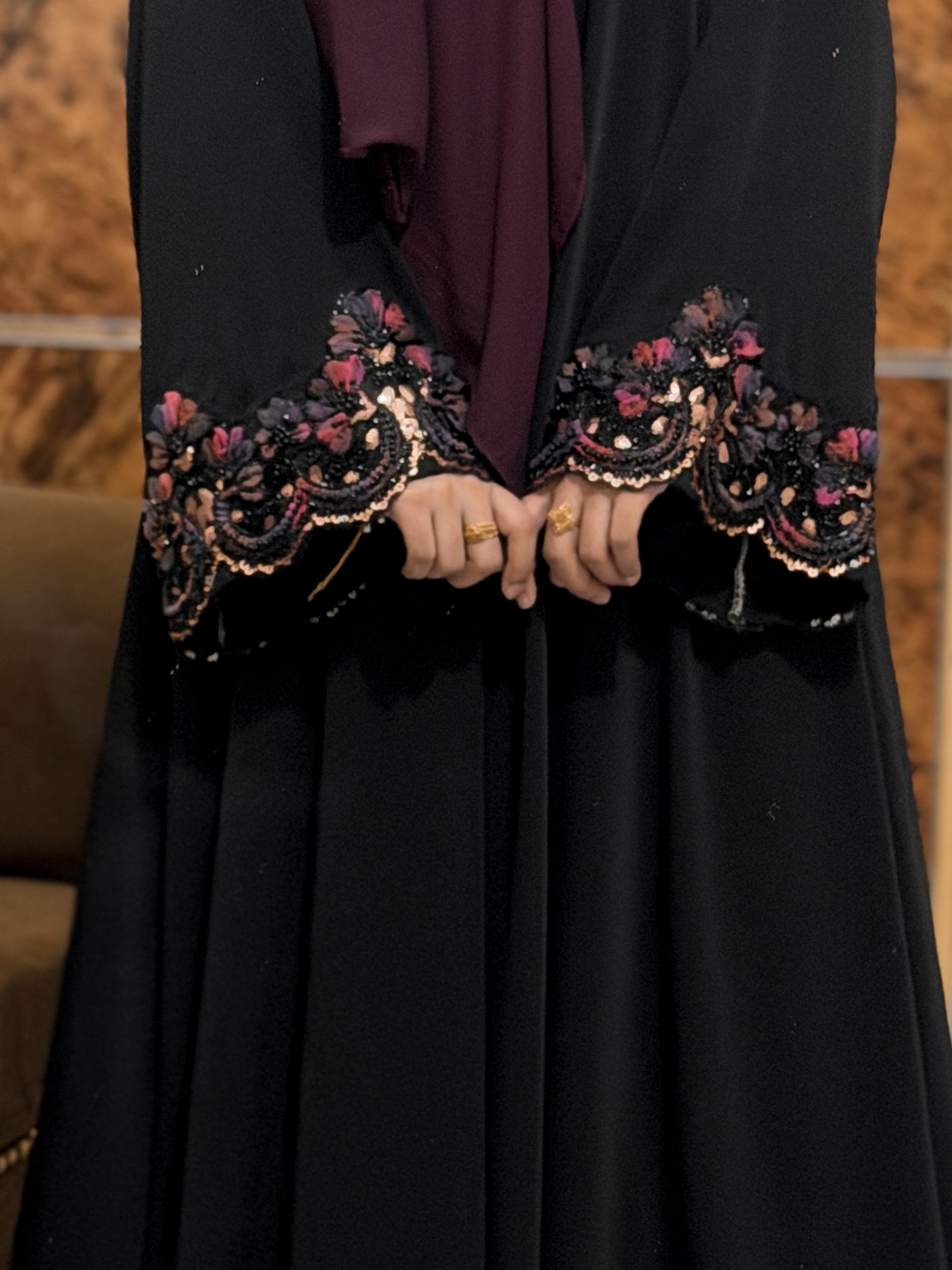 Noir Fleur Abaya