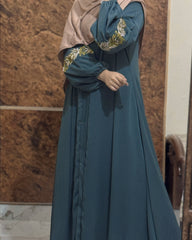Serene Olive Abaya - Teal