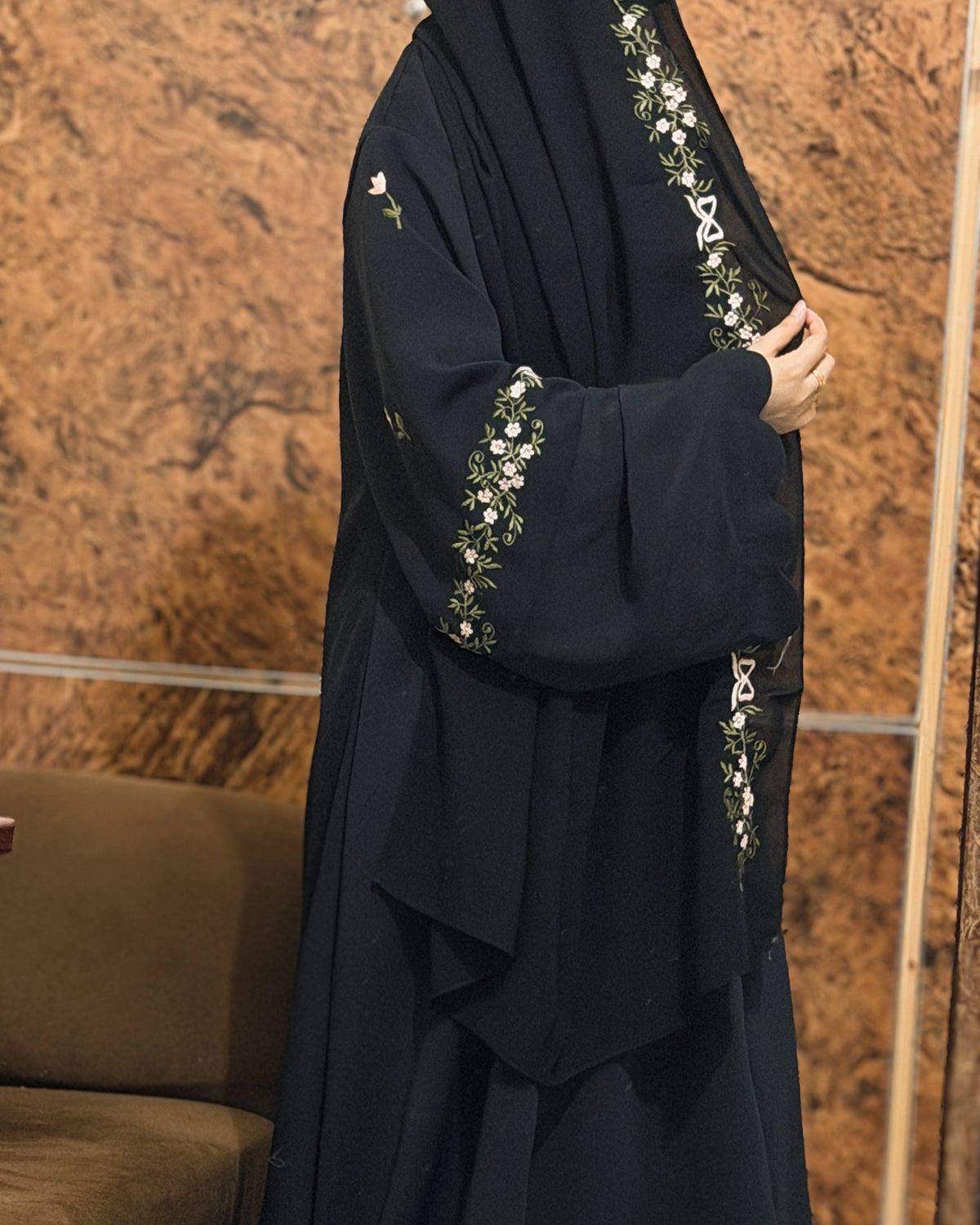 Rosette Abaya - Black
