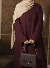Maroon Regent Coat Abaya