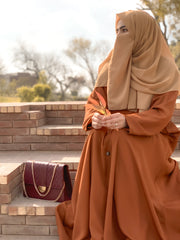 Amber abaya – Rust Brown