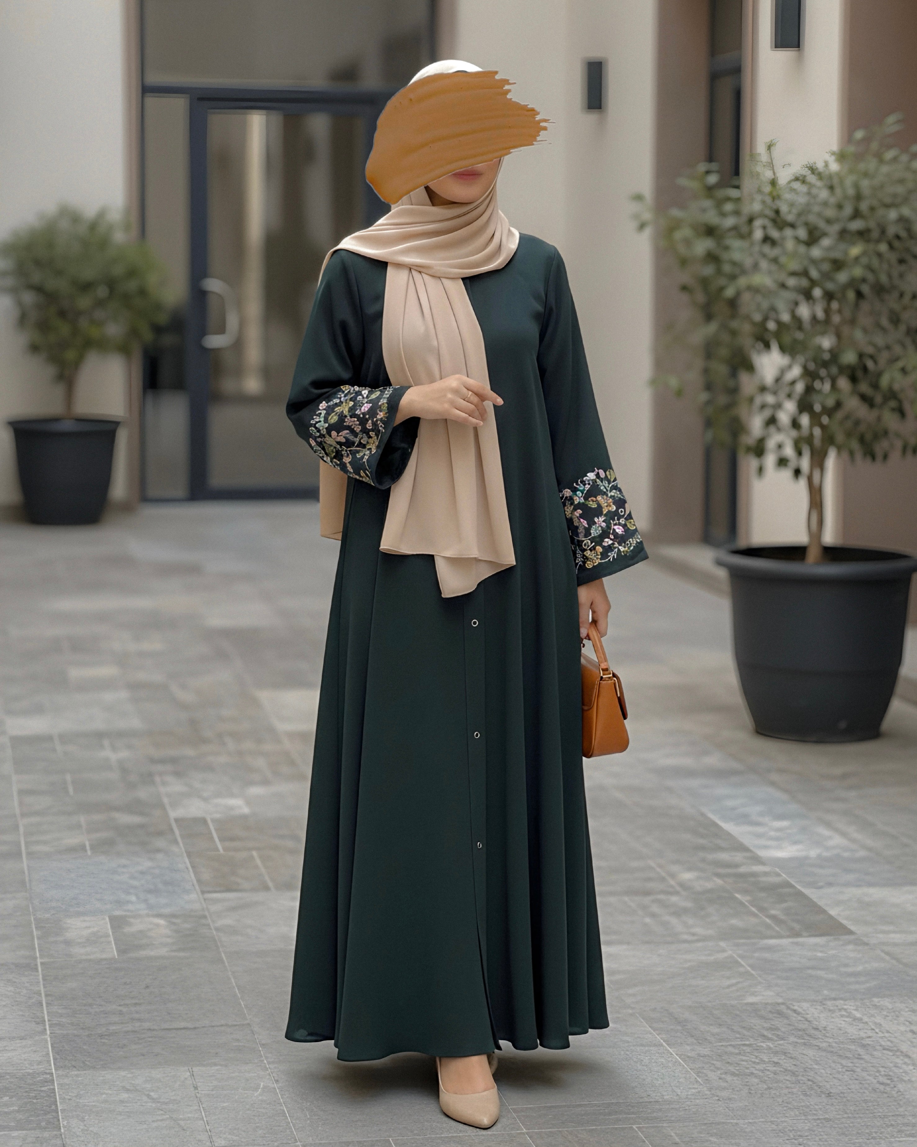 Ombre Abaya - Emerald