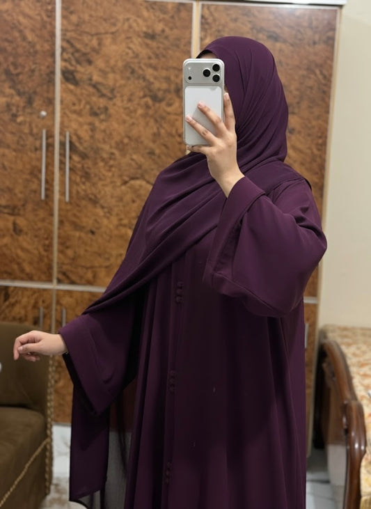 Everyday Aurah Abaya - Dark Plum