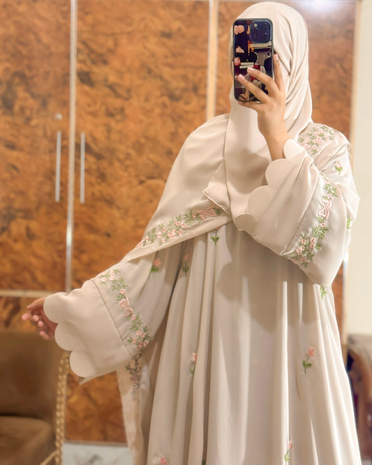Pastel Rosette Abaya