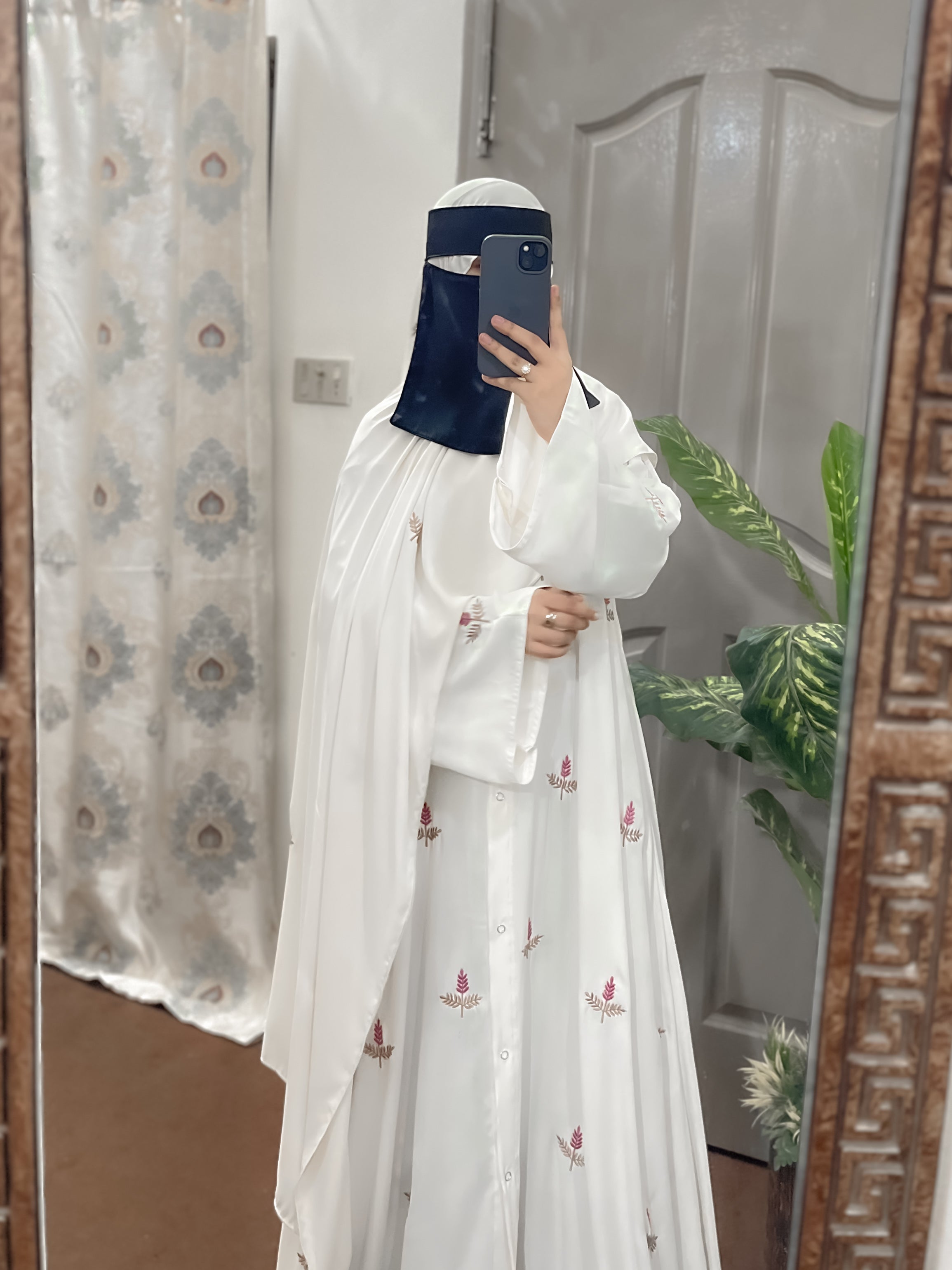 White Leaf Abaya