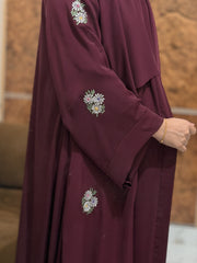 Bloom Abaya – Plum Color