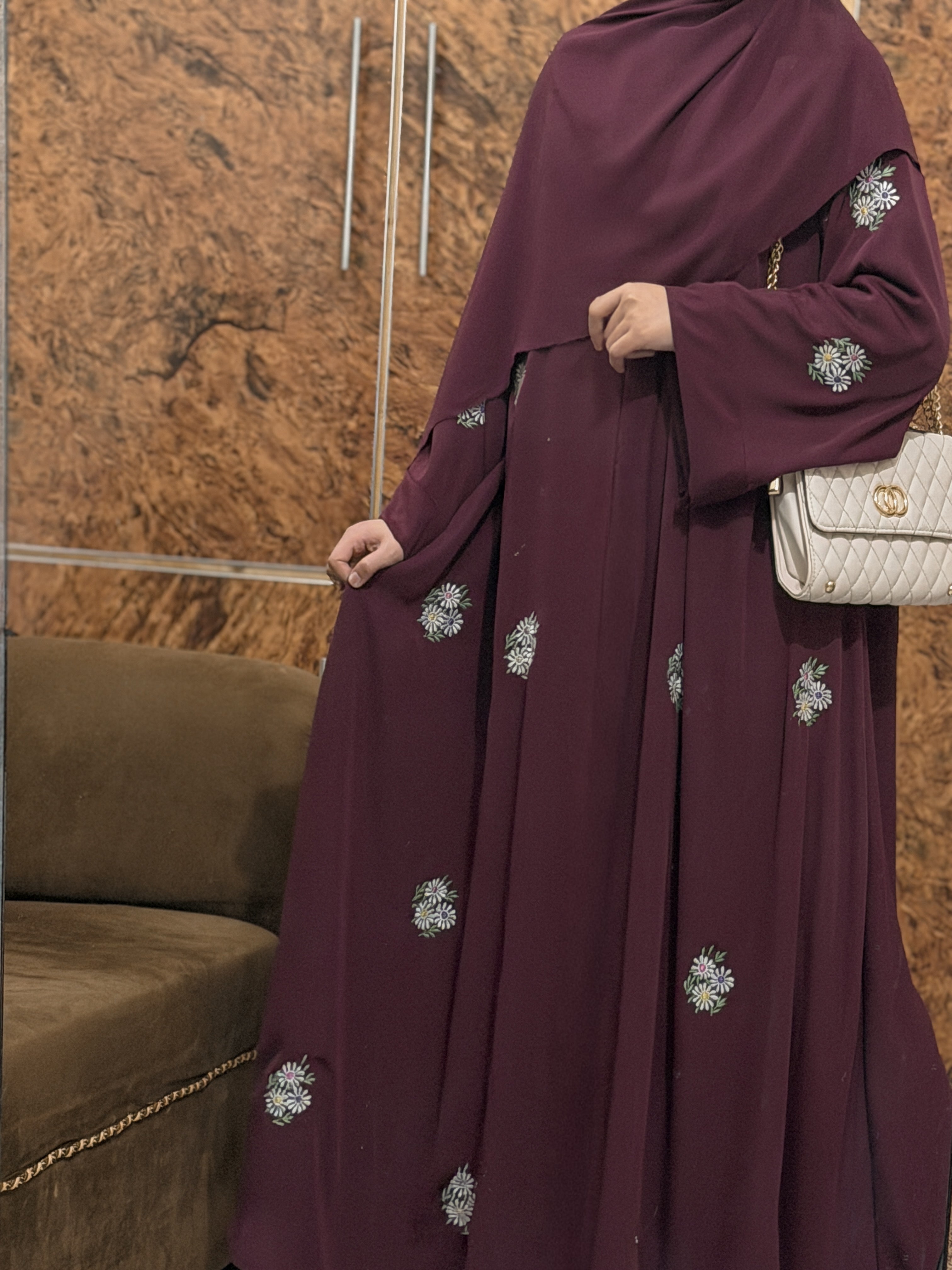 Bloom Abaya – Plum Color