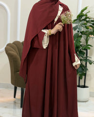 Mahogany Floral Abaya