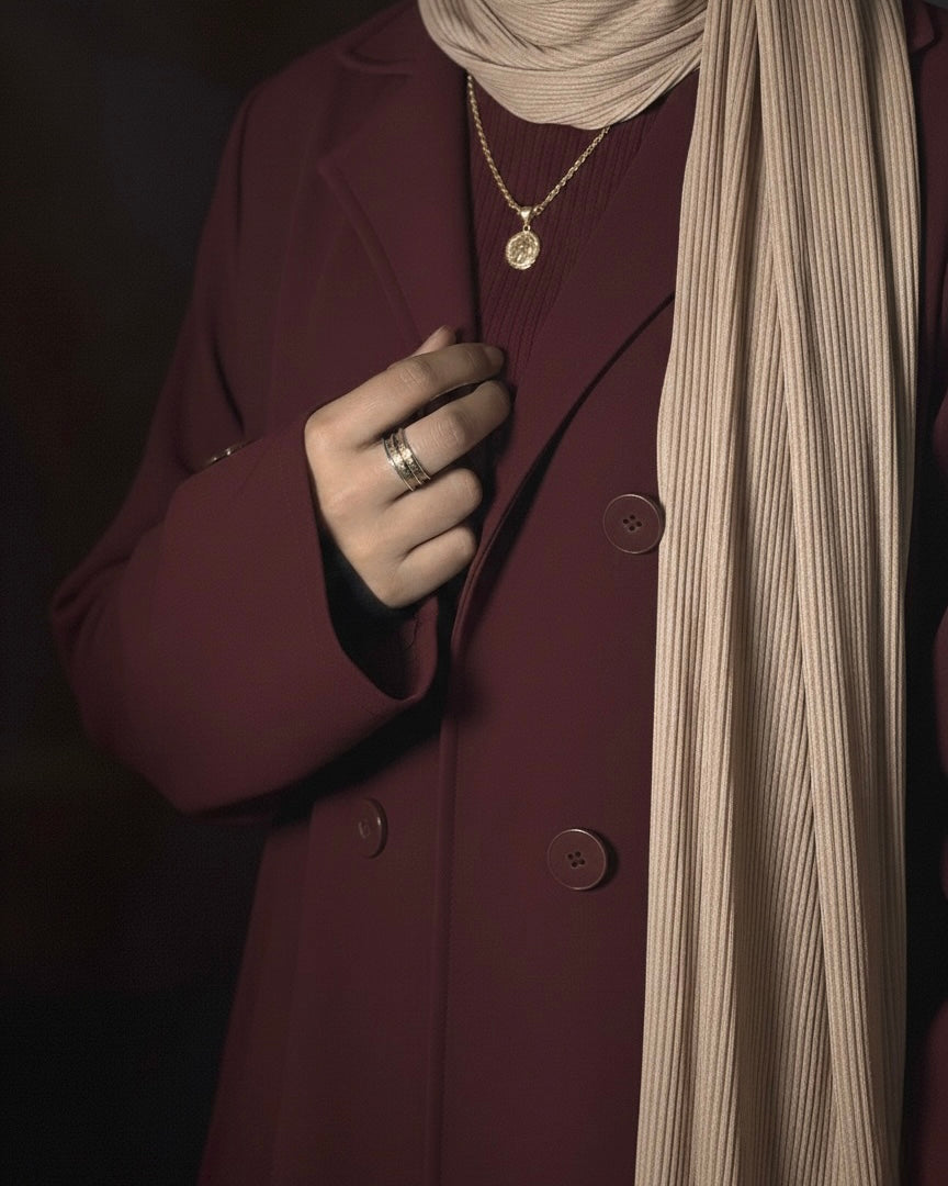 Maroon Regent Coat Abaya