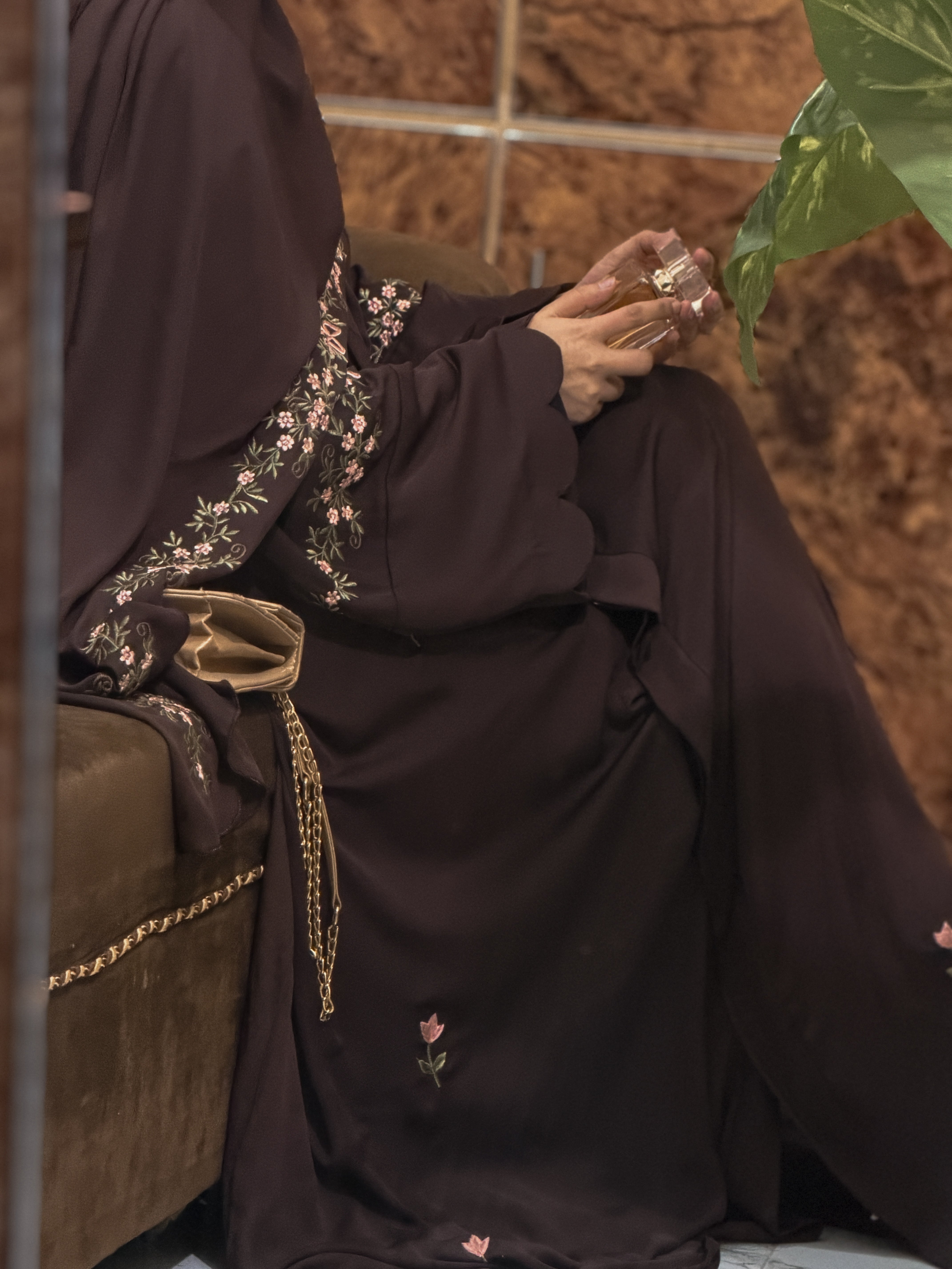 Rosette Abaya - Brown