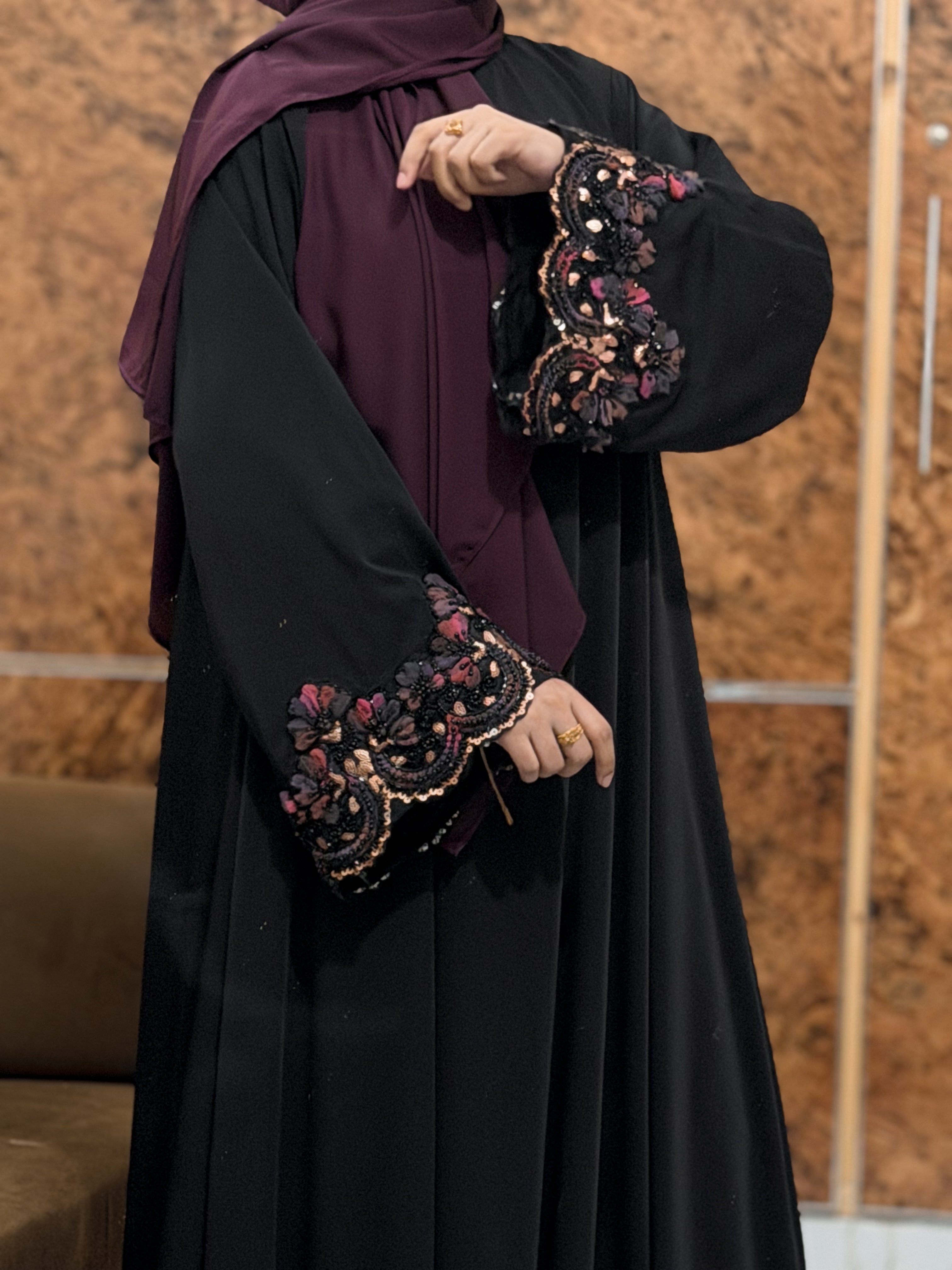 Noir Fleur Abaya