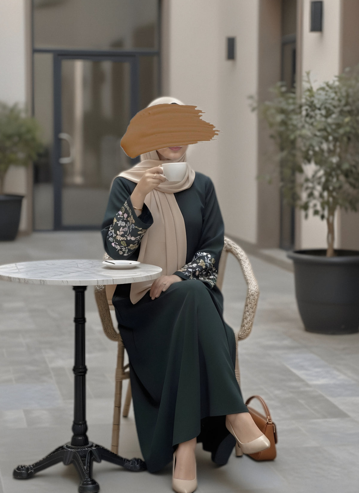 Ombre Abaya - Emerald