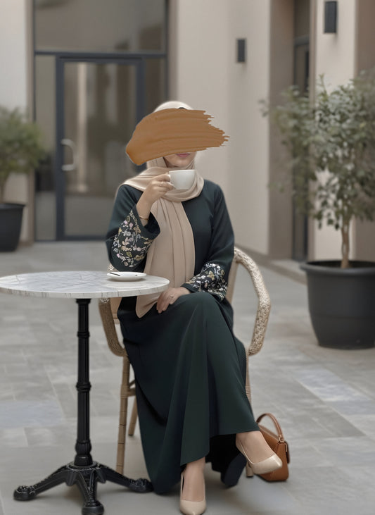 Ombre Abaya - Emerald