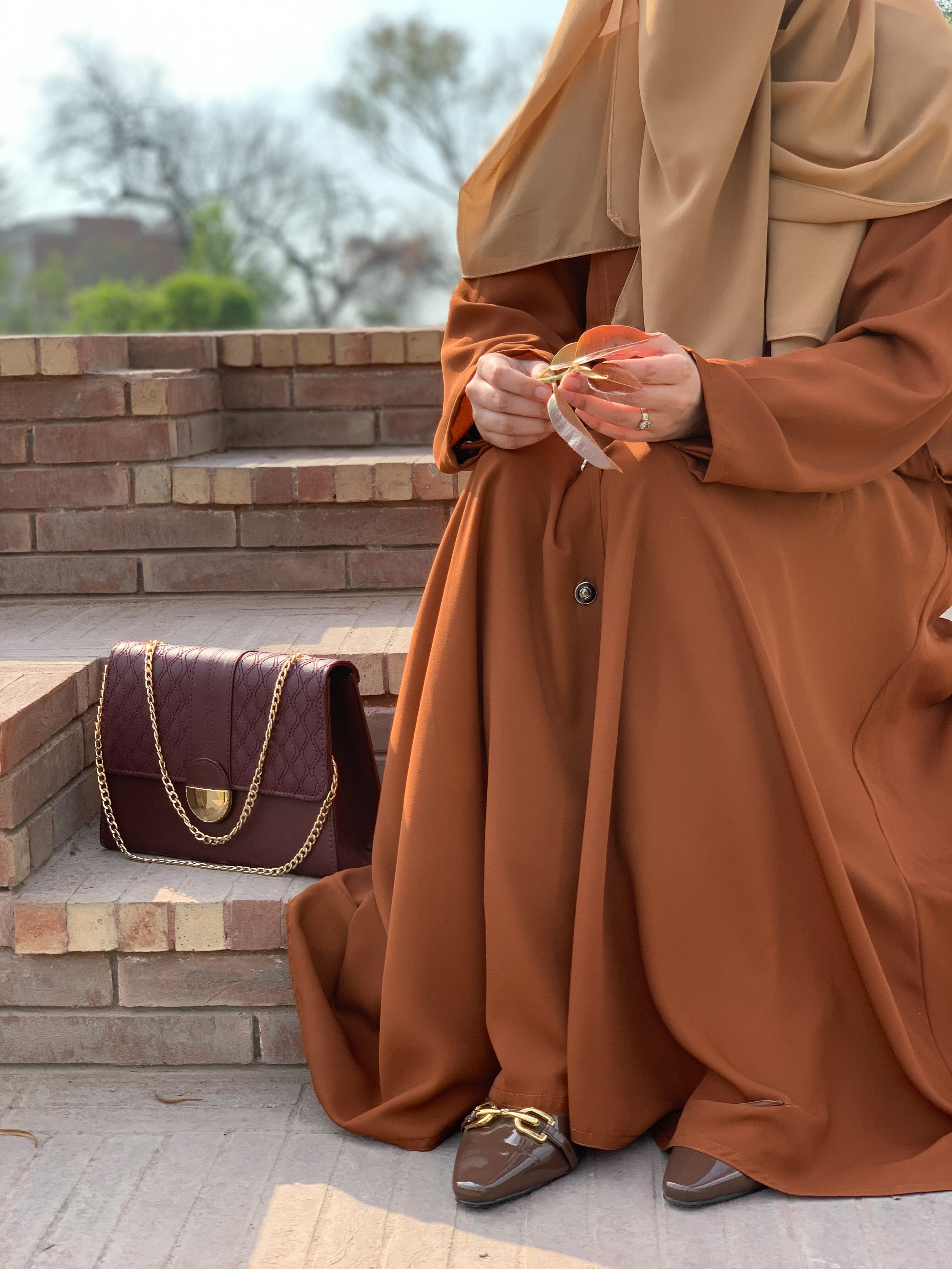 Amber abaya – Rust Brown