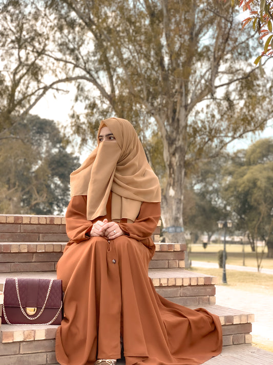 Amber abaya – Rust Brown