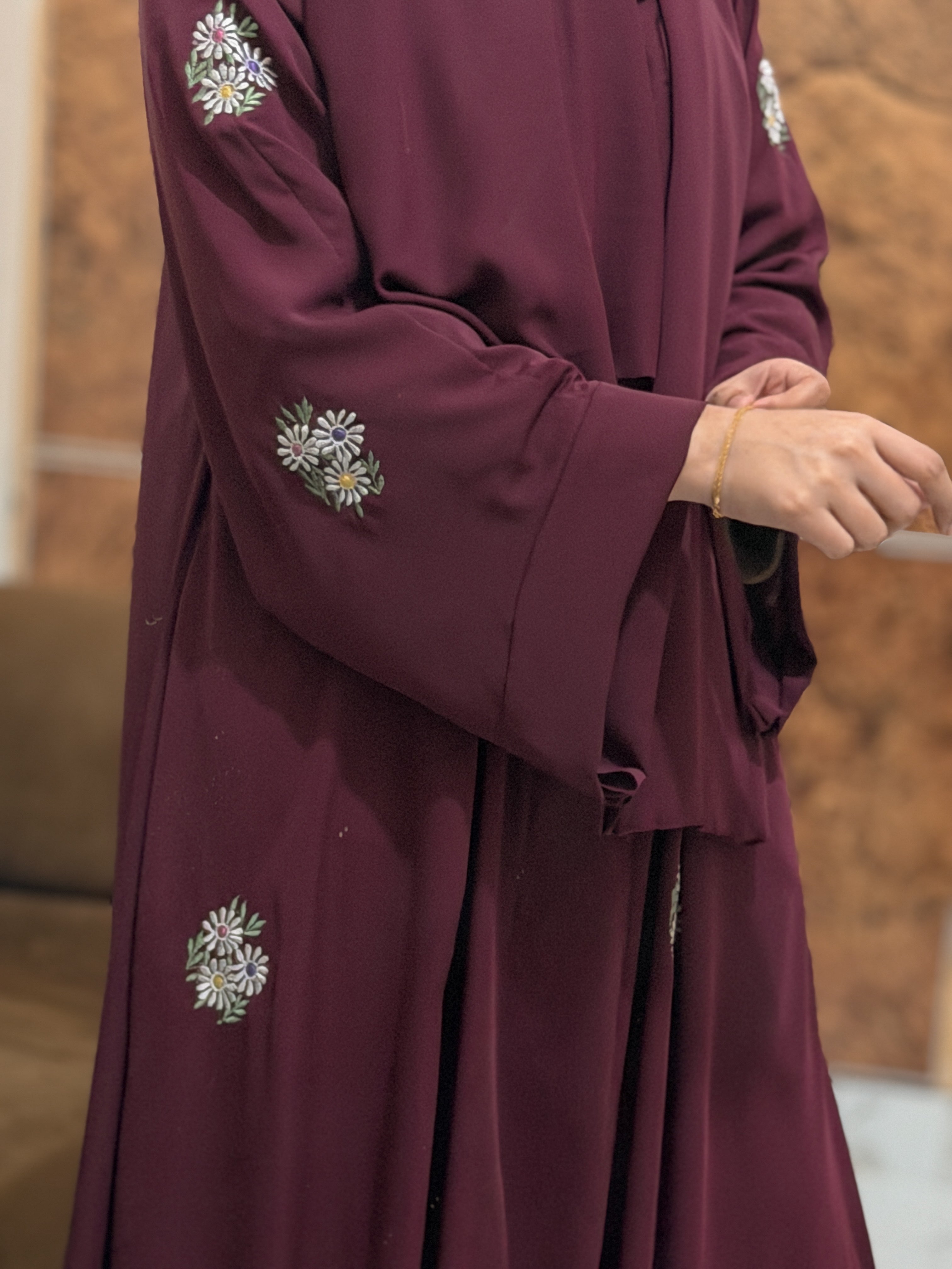 Bloom Abaya – Plum Color