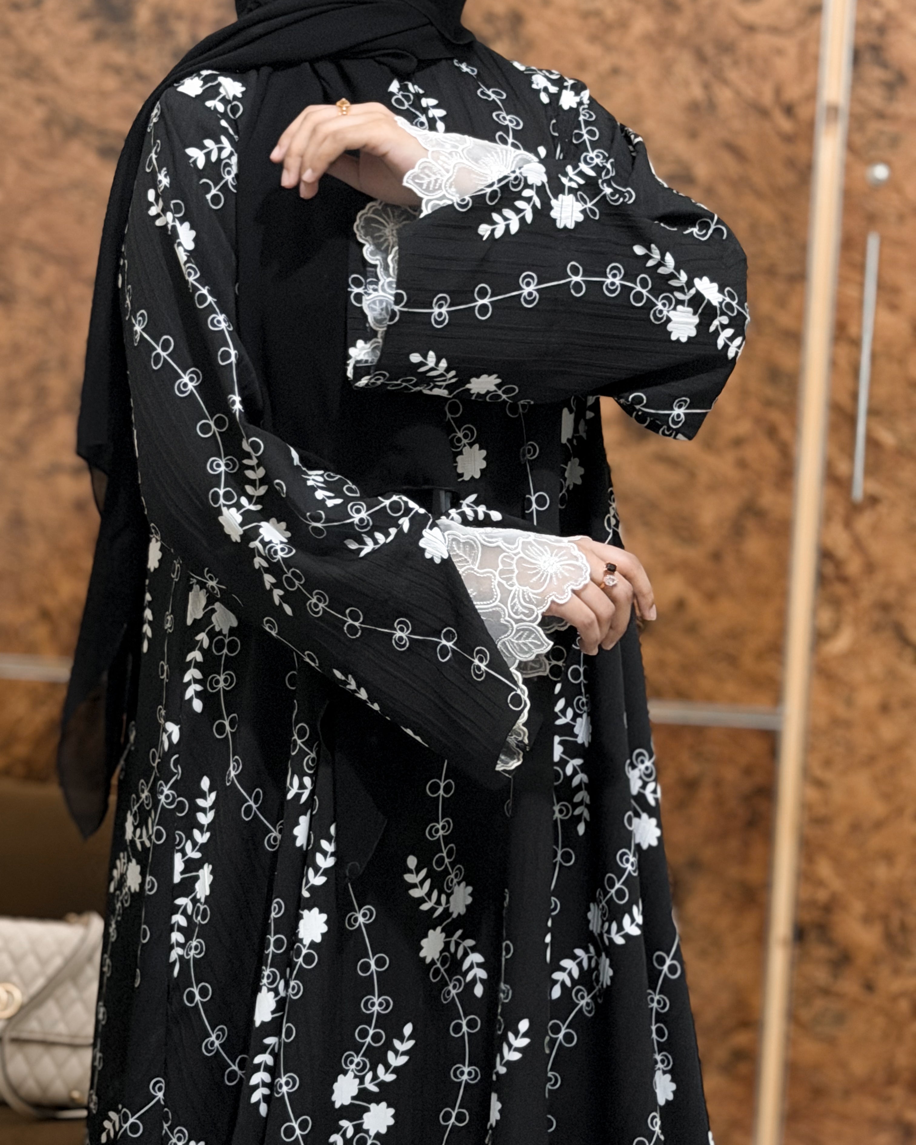 Midnight Bloom Abaya