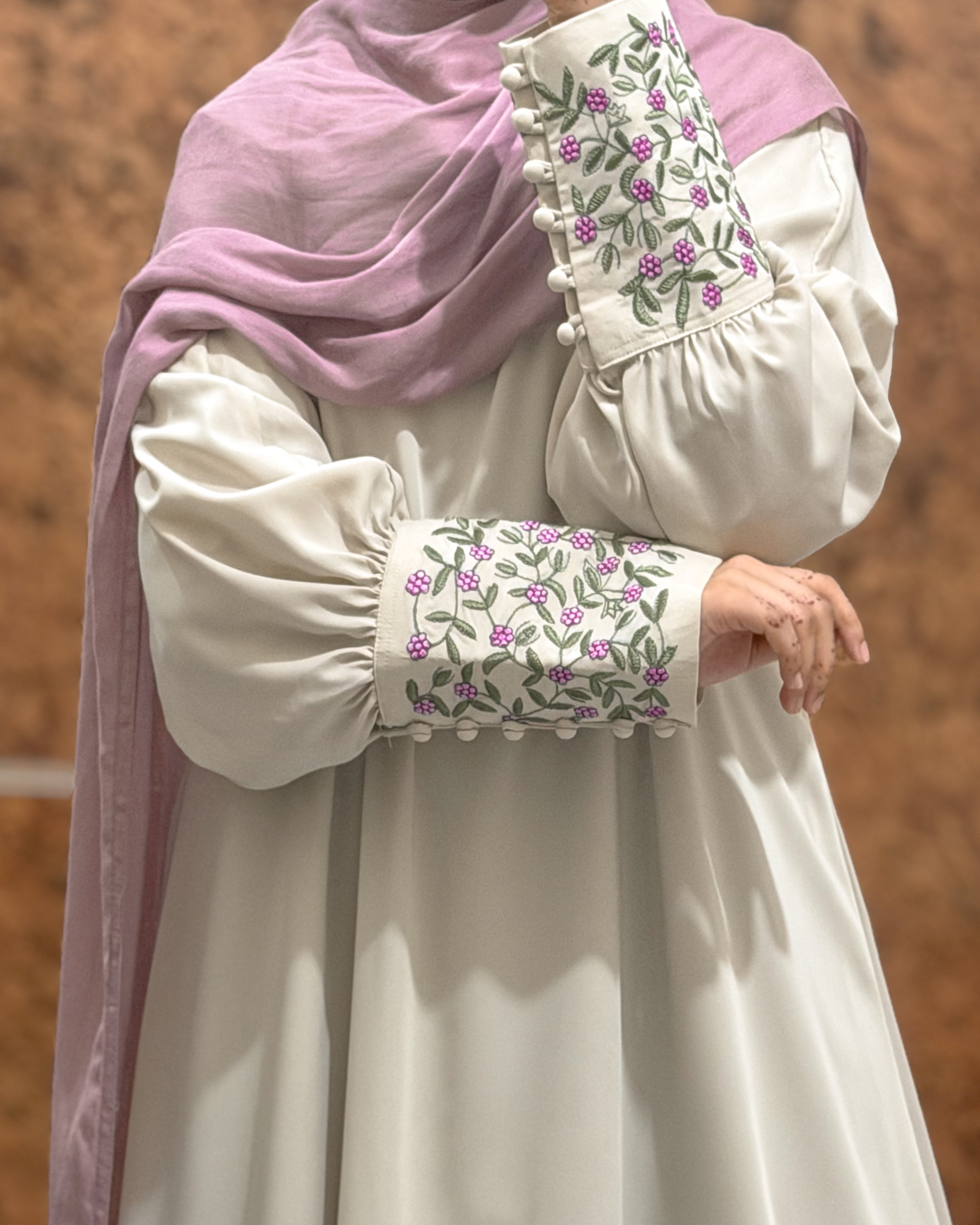 Mint Floret Abaya