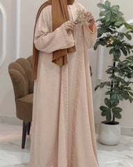 Blush Textured Abaya