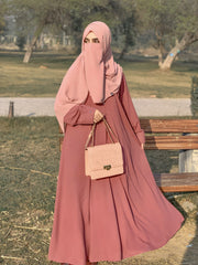 Flowy Abaya – Mauve Pink